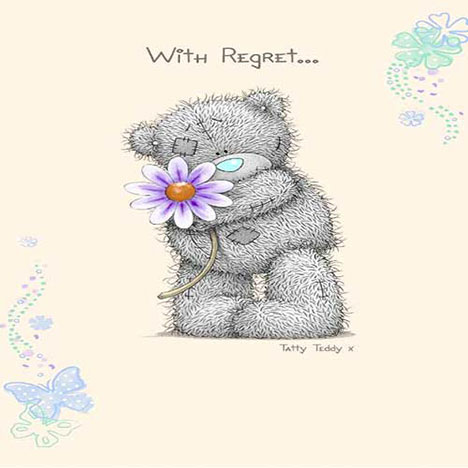 Me to You Bear Regret Notes £1.20